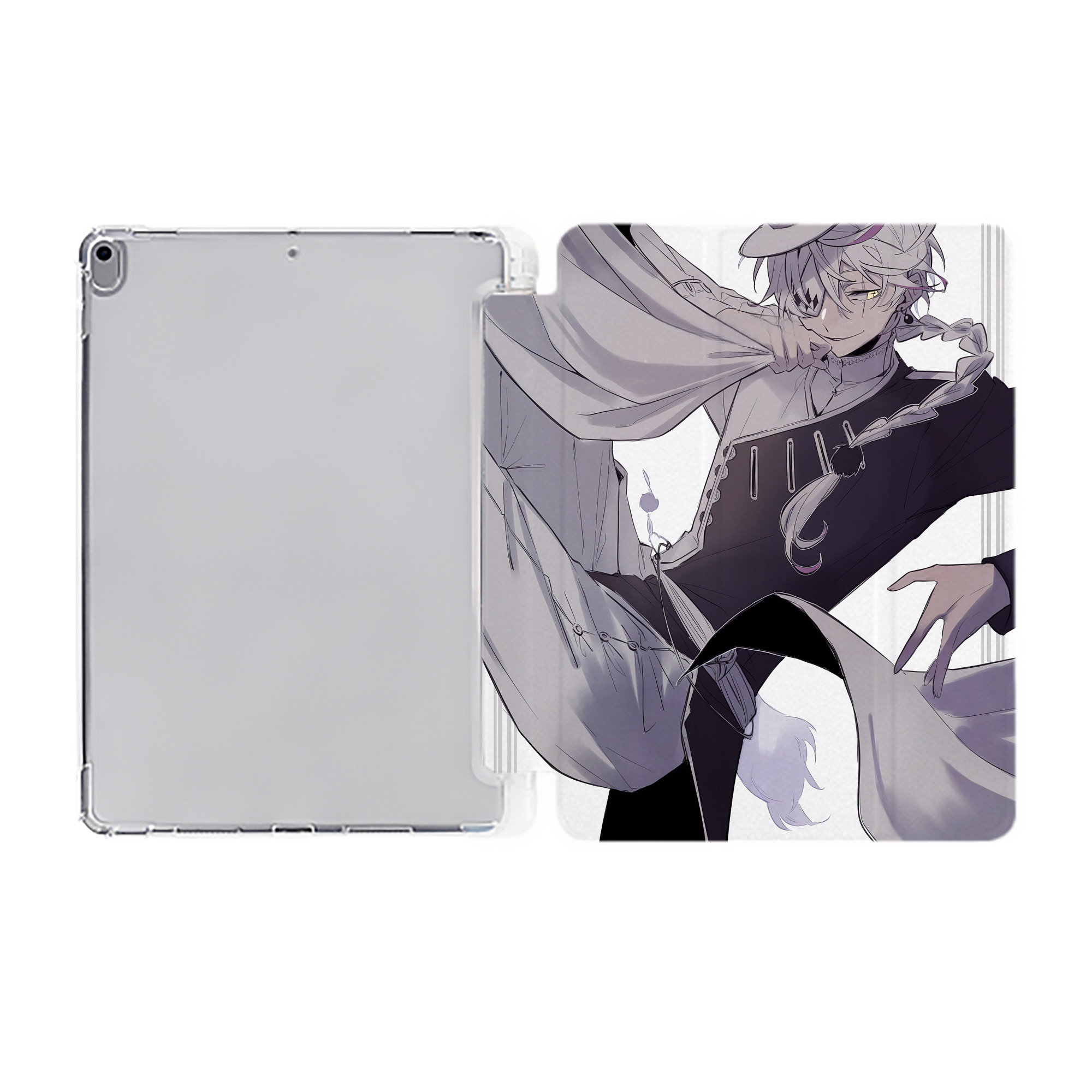 （画像用） 文豪ストレイドッグス Bungo Stray Dogs IPad ケース ペン収納付き 三つ折りスタンド PUレザー×シリコン 対応機種9.5/10.5/10.9インチ